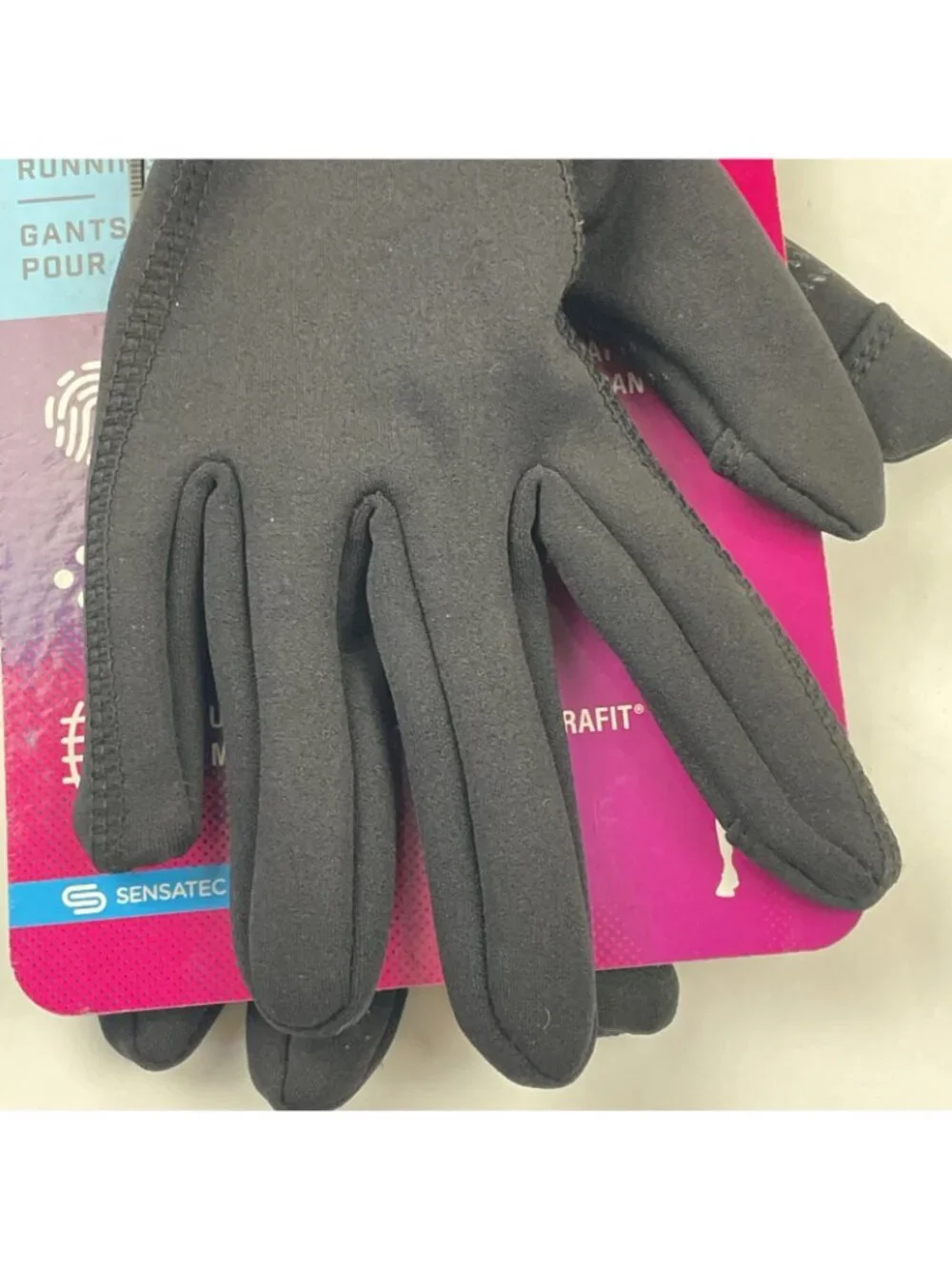 HEAD Touchscreen Running Gloves Women’s L High Grip Silicone Palm Ultrafit Black